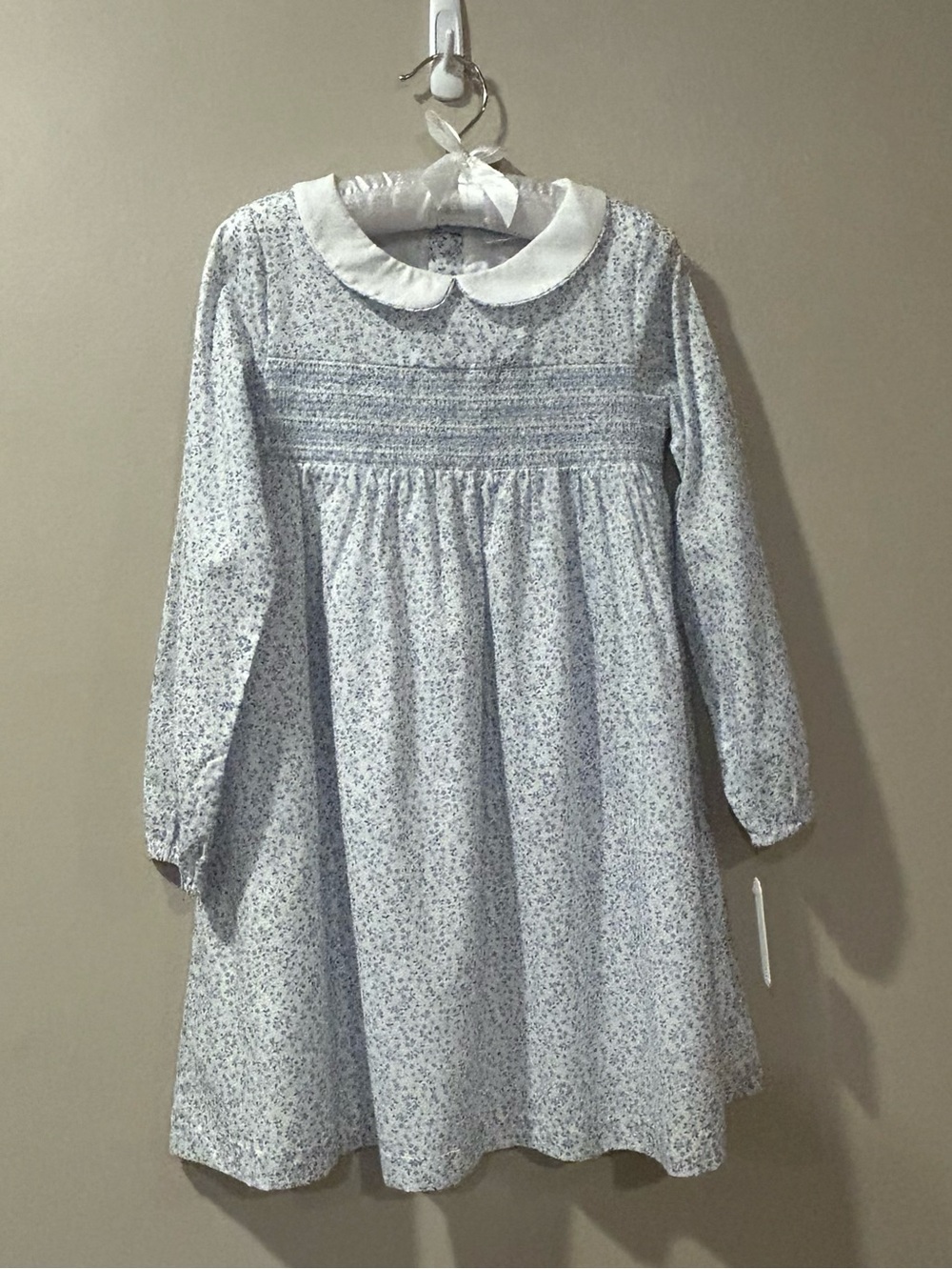 Edgehill Collection Peter Pan Collar Smocked Dress